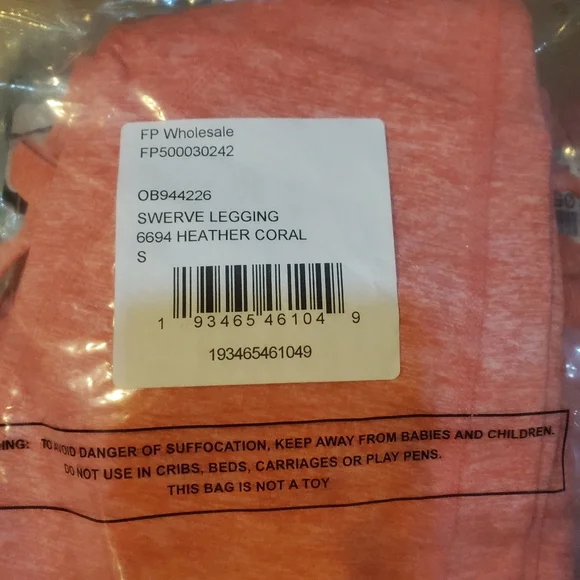 Free People Pink Swerve Leggings Small NWT - Picture 9 of 9